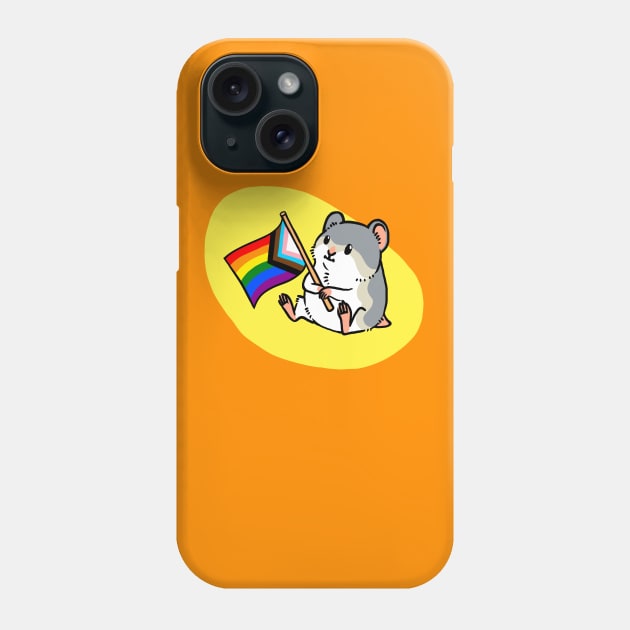 Hamster Pride Progress Flag Phone Case by Sozki