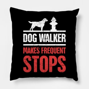 Funny Dog Walking Gift For Dog Walker Pillow