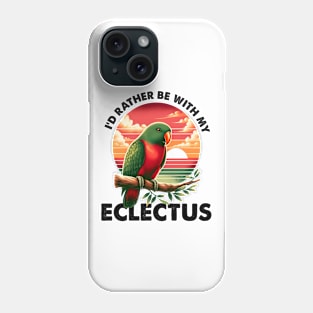 Parrot Vintage I'd Rather Be With My Eclectus Parrot Bird Phone Case