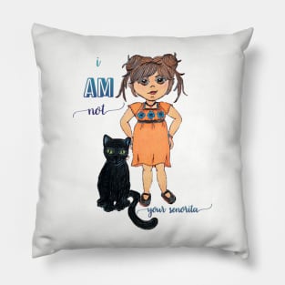 Girl with Panther Pillow