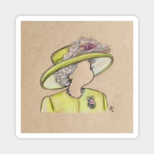 Queen Elizabeth II Sketch Magnet