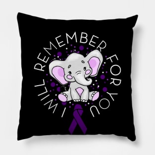 Alzheimers Awareness T Shirt Pillow