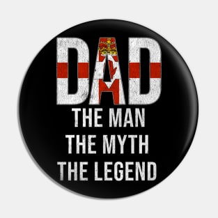 Irish Dad The Man The Myth The Legend - Gift for Irish Dad With Roots From Irish Pin