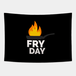 Funny Cooking Gift Fry Day Tapestry