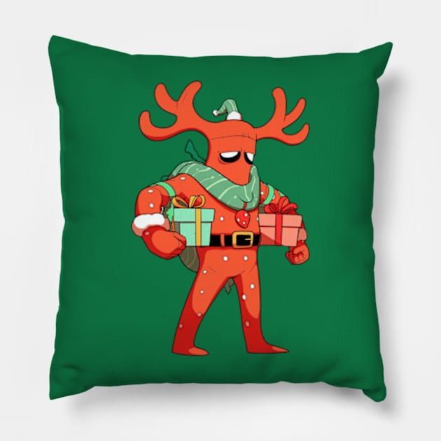 Bold And Brash, Santa, Reindeer Costume, Gift, Christmas, Funny Christmas Pillow by PapaDPainters