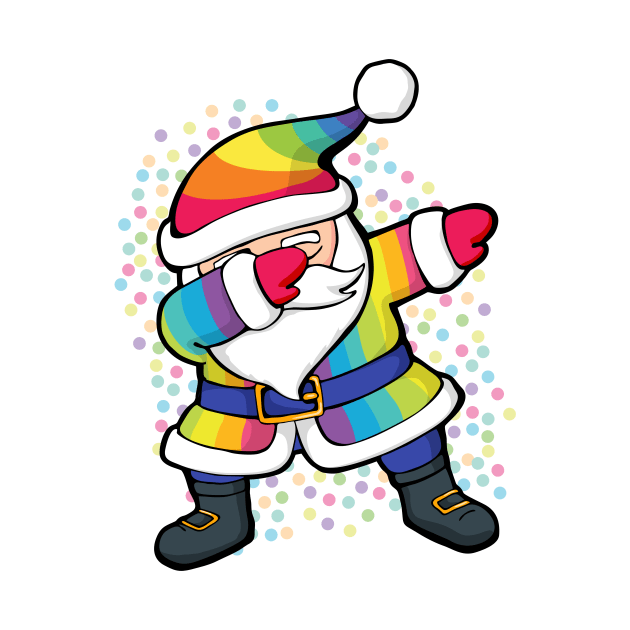 Rainbow Dabbing Santa by zeno27