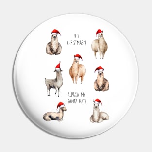 ALPACA MY SANTA HAT Pin