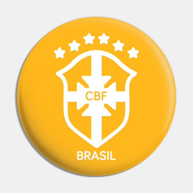 Brasil Hexa Campeao Pin by hyodesign