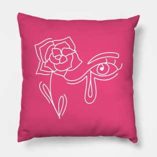 Eye Line Drawing Pillow