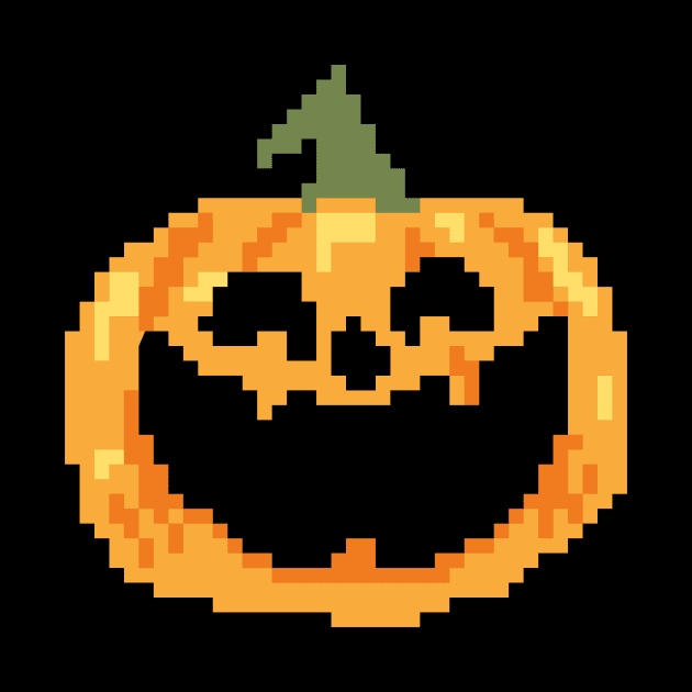 Scary Pumpkin Pixel Art by Pian45