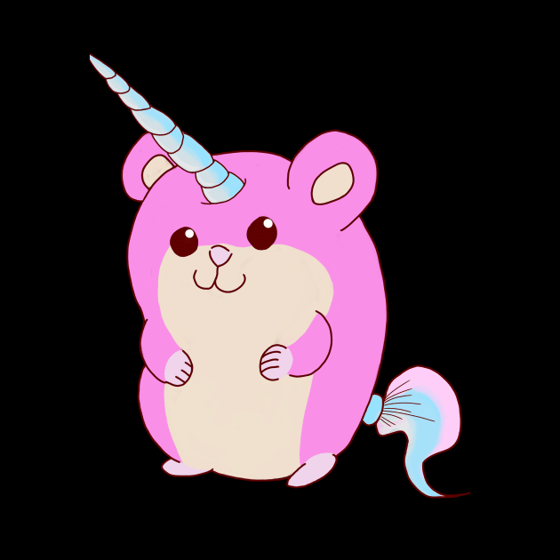 Jester's Unicorn Hamster by Rendi_the_Graye