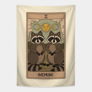 Gemini Raccoon Tapestry