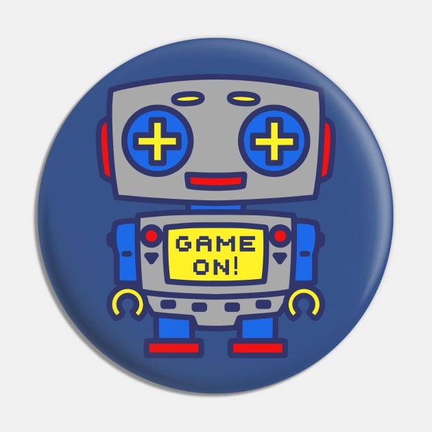 GAME ON primary robot Pin by Red_Flare_Art