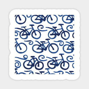 pattern with bicycles Magnet