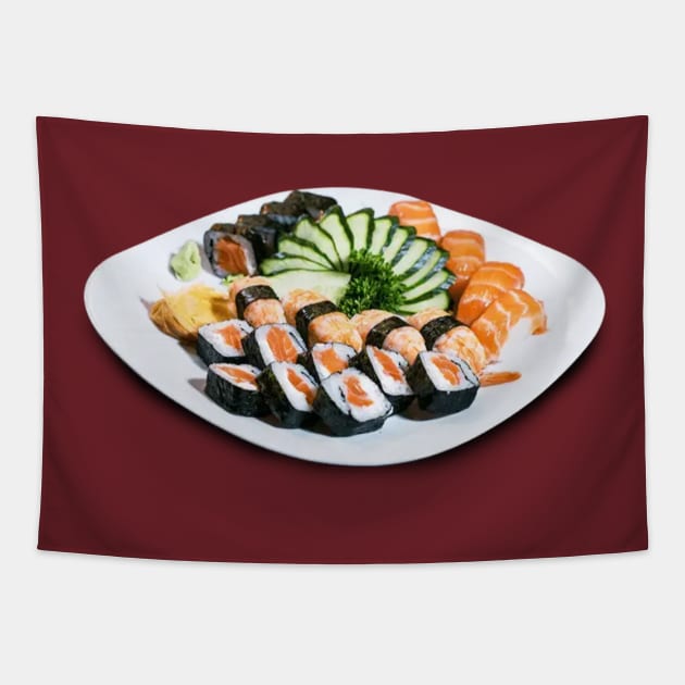 Flavors of Japan: Japanese Cuisine Tapestry by Pieartscreation