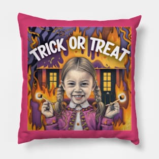 Halloween’s Mischievous Blaze Pillow