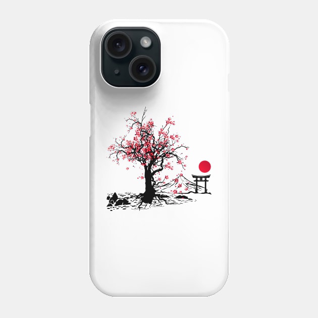 Sakura | Cherry Blossom | Oriental Art Phone Case by VISUALUV