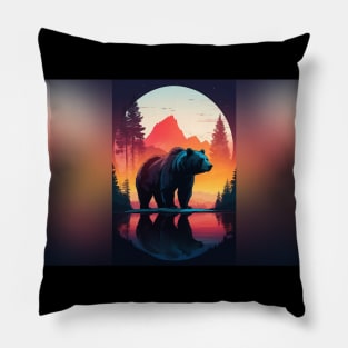 Bear Sunset Pillow