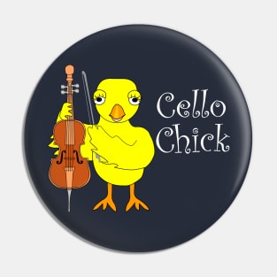 Cello Chick Pin