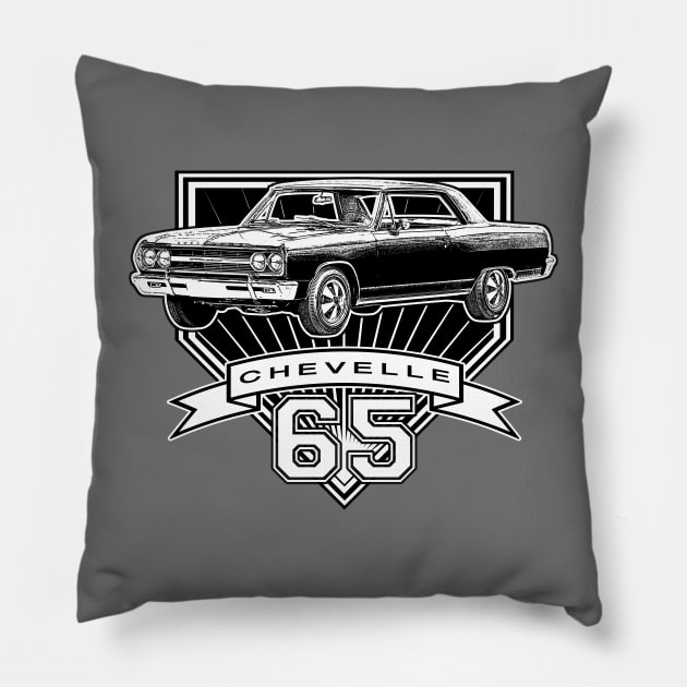 1965 Chevelle Pillow by CoolCarVideos