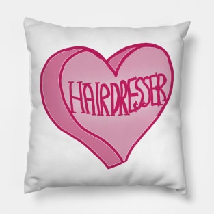 Cute Pink Love Heart Hairstylist Pillow