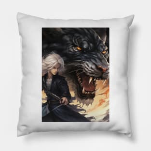 Dark Fantasy Anime Tiger Pillow