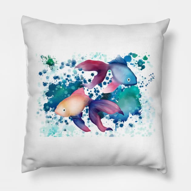 Colourful Tropical Fish. Artwork By Annalisa Amato Pillow by annalisaamato