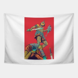 Cyber Gladiators 01 Tapestry