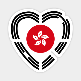 Korean Hong Konger Multinational Patriot Flag Series (Heart) Magnet