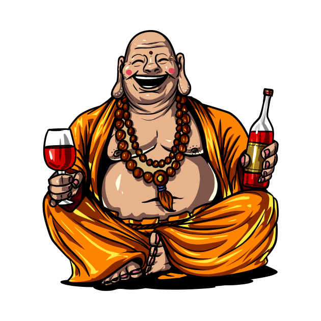 Buddha Drinking Wine by underheaven