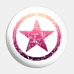 Pretty Pink Star Graphic Pin