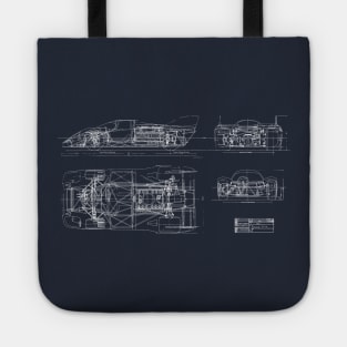 Porsche 917 Blueprint Tote