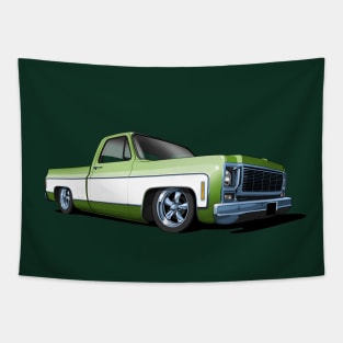 1980 Chevrolet C10 pickup in green and white Tapestry