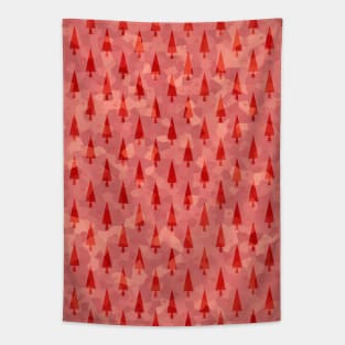 RED Christmas Trees Tapestry