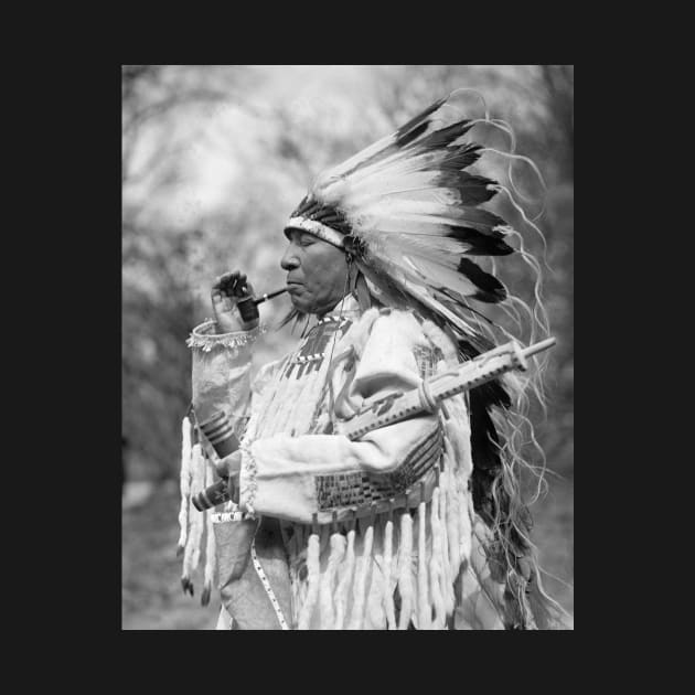 Indian Chief Whirlwind Soldier, 1925. Vintage Photo by historyphoto