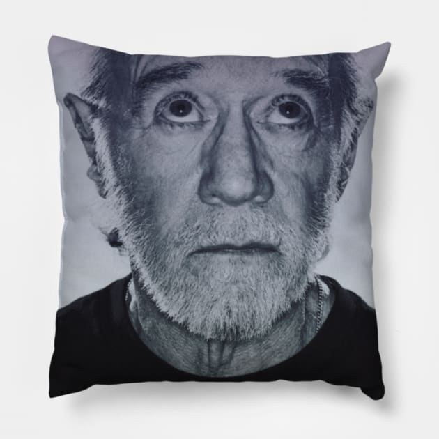 George Carlin Retro Pillow by VarioModifikasi Gank