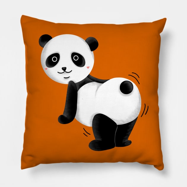 Panda Twerking Pillow by Lizzamour