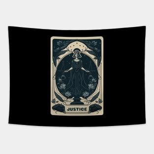 Justice Tarot Card Tapestry