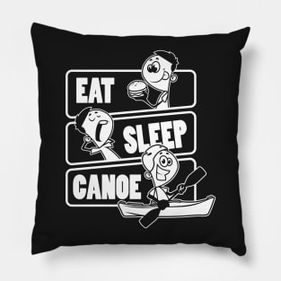 Eat Sleep Canoe Repeat - Outrigger Canoe Kayaking print Pillow