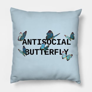 ANTISOCIAL BUTTERFLY BLUE Pillow