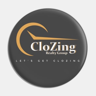 CloZing Realty Group Gold and White Pin