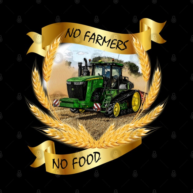 No farmers no food with us tractor by WOS