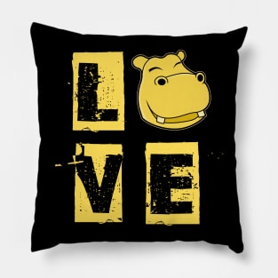 Love Hippo Pillow