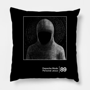 Personal Jesus - Minimalist Graphic Design Artwork Pillow