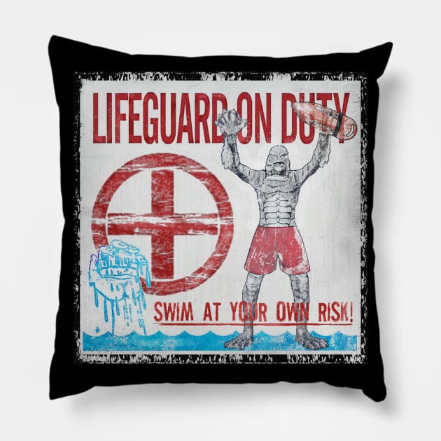 Creature Lifeguard (Male) Pillow by ImpArtbyTorg