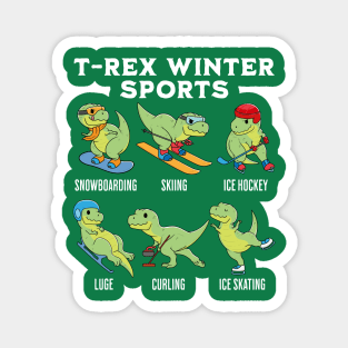 T-Rex Winter Sports Magnet