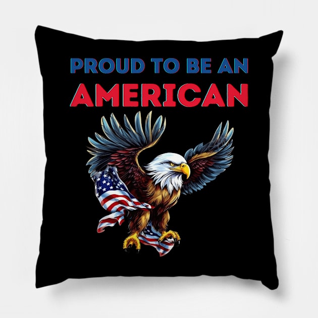 Proud to be an American Pillow by Fun Planet