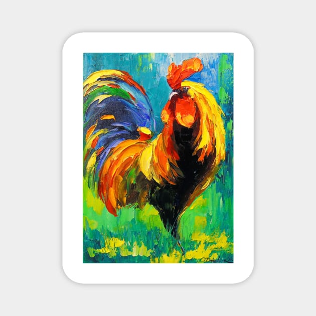 Rooster Magnet by OLHADARCHUKART