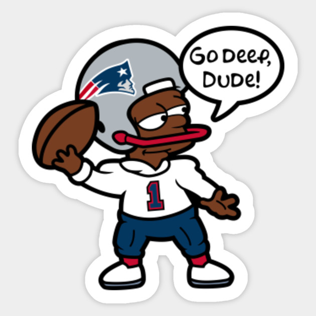 New England Patriots Bart Simpson Cam Newton Aufkleber Teepublic De