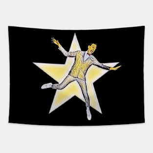 retro pee wee style stars background Tapestry